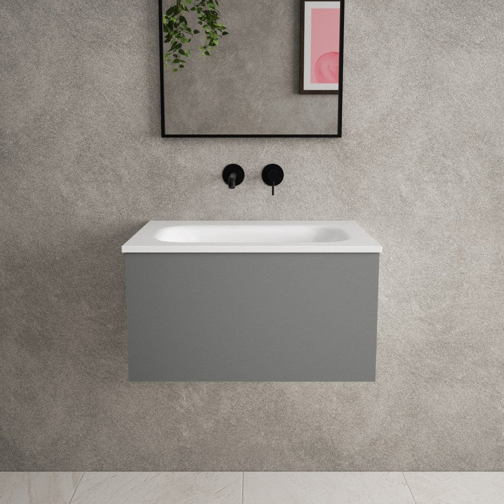 Raffinata One Drawer Vanity Unit  With Beyondstone Basin - Matt Dust 600mm image
