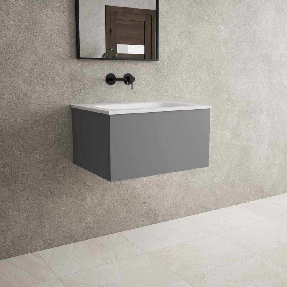 Raffinata One Drawer Vanity Unit  With Beyondstone Basin - Matt Dust 600mm