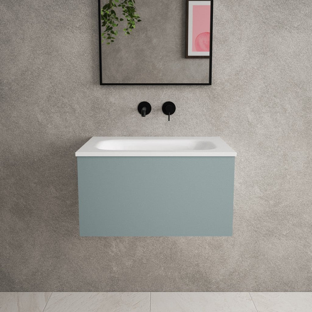 Raffinata One Drawer Vanity Unit  With Beyondstone Basin - Matt Fjord 600mm