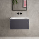 Raffinata One Drawer Vanity Unit  With Beyondstone Basin - Matt Graphite 600mm image