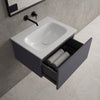 Raffinata One Drawer Vanity Unit  With Beyondstone Basin - Matt Graphite 600mm image