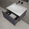 Raffinata One Drawer Vanity Unit  With Beyondstone Basin - Matt Graphite 600mm image