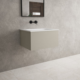 Raffinata One Drawer Vanity Unit  With Beyondstone Basin - Matt Stone 600mm