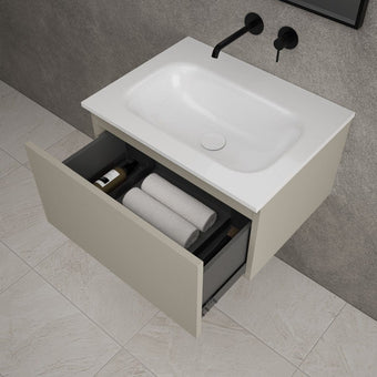 Raffinata One Drawer Vanity Unit  With Beyondstone Basin - Matt Stone 600mm