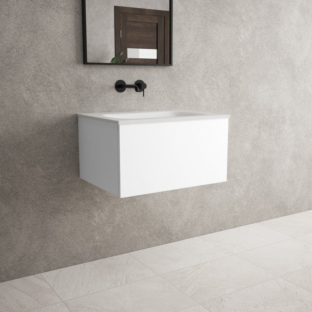 Raffinata One Drawer Vanity Unit  With Beyondstone Basin - Matt White 600mm