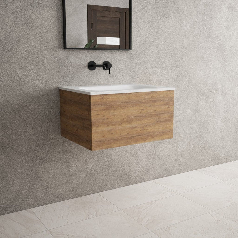 Raffinata One Drawer Vanity Unit  With Beyondstone Basin - Oak 600mm