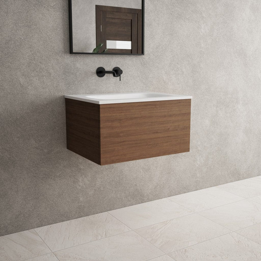 Raffinata One Drawer Vanity Unit  With Beyondstone Basin - Walnut 600mm