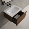 Raffinata One Drawer Vanity Unit  With Beyondstone Basin - Walnut 600mm image