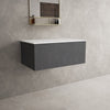 Raffinata Single Drawer Countertop Vanity Unit - Dark Concrete 800mm image