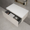 Raffinata Single Drawer Countertop Vanity Unit - Gloss Cashmere 800mm image