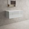 Raffinata Single Drawer Countertop Vanity Unit - Gloss Dove 800mm image