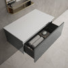 Raffinata Single Drawer Countertop Vanity Unit - Gloss Dust 800mm image