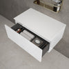Raffinata Single Drawer Countertop Vanity Unit - Gloss White 800mm image