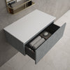 Raffinata Single Drawer Countertop Vanity Unit - Light Concrete 800mm image
