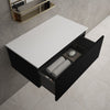 Raffinata Single Drawer Countertop Vanity Unit - Matt Black 800mm image