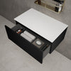Raffinata Single Drawer Countertop Vanity Unit - Matt Black 800mm image
