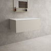 Raffinata Single Drawer Countertop Vanity Unit - Matt Cashmere 800mm image
