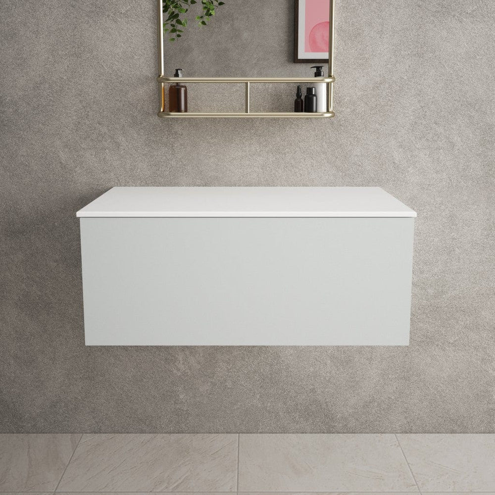 Raffinata Single Drawer Countertop Vanity Unit - Matt Dove 800mm