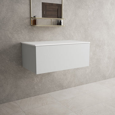 Raffinata Single Drawer Countertop Vanity Unit - Matt Dove 800mm