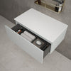 Raffinata Single Drawer Countertop Vanity Unit - Matt Dove 800mm image