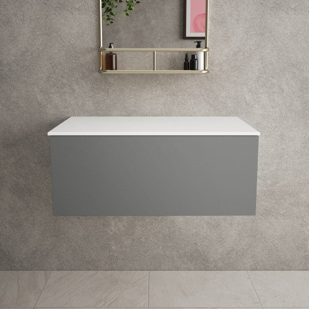 Raffinata Single Drawer Countertop Vanity Unit - Matt Dust 800mm