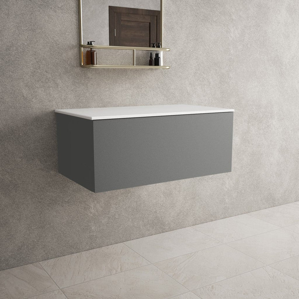 Raffinata Single Drawer Countertop Vanity Unit - Matt Dust 800mm