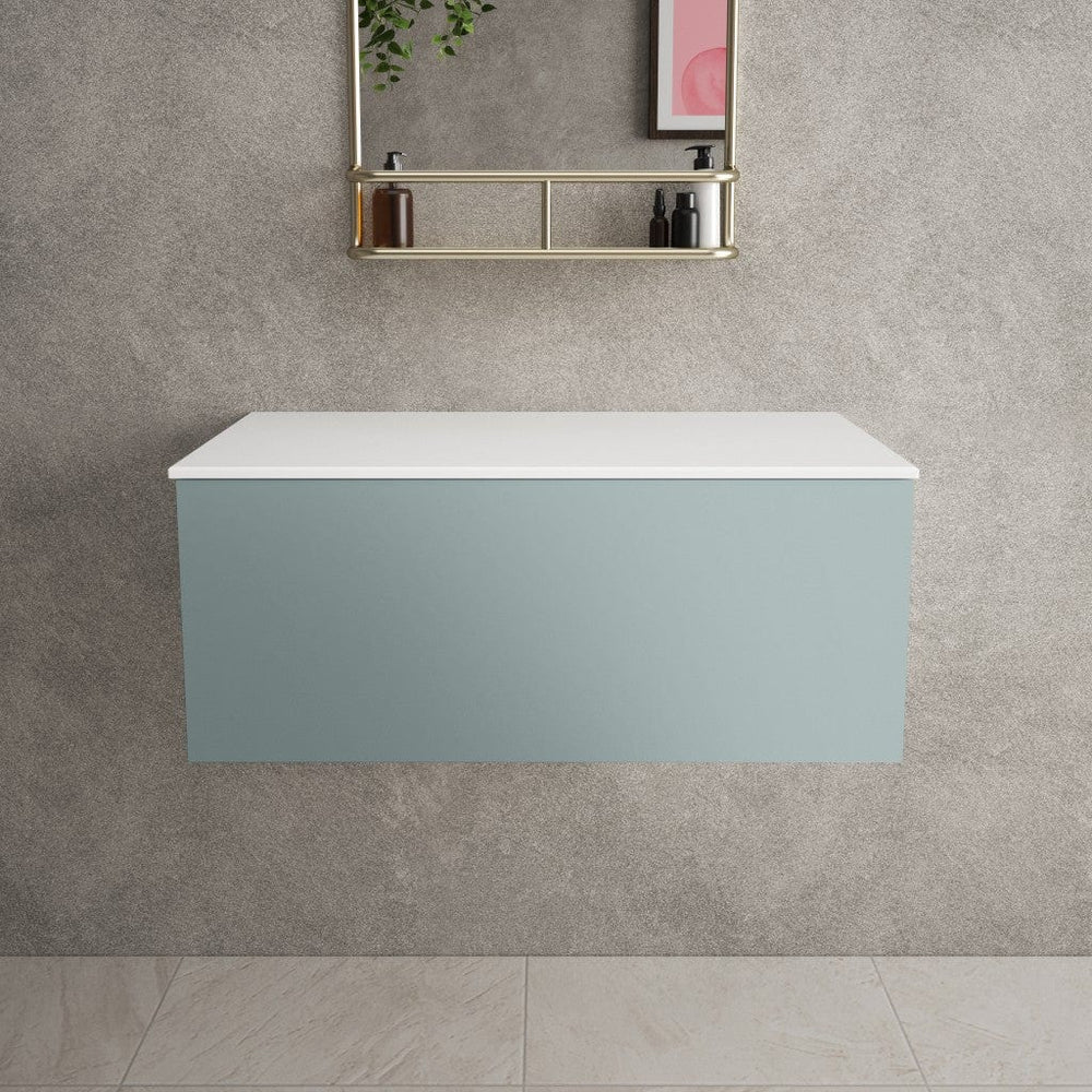 Raffinata Single Drawer Countertop Vanity Unit - Matt Fjord 800mm