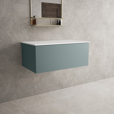 Raffinata Single Drawer Countertop Vanity Unit - Matt Fjord 800mm