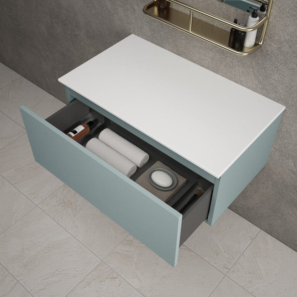 Raffinata Single Drawer Countertop Vanity Unit - Matt Fjord 800mm