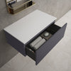 Raffinata Single Drawer Countertop Vanity Unit - Matt Graphite 800mm image