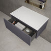 Raffinata Single Drawer Countertop Vanity Unit - Matt Graphite 800mm image