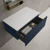 Raffinata Single Drawer Countertop Vanity Unit - Matt Indigo 800mm image