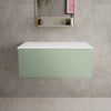 Raffinata Single Drawer Countertop Vanity Unit - Matt Light Green 800mm image