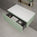 Raffinata Single Drawer Countertop Vanity Unit - Matt Light Green 800mm
