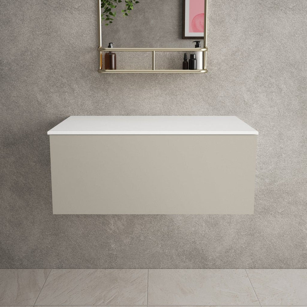 Raffinata Single Drawer Countertop Vanity Unit - Matt Stone 800mm