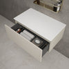 Raffinata Single Drawer Countertop Vanity Unit - Matt Stone 800mm image