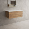 Raffinata Single Drawer Countertop Vanity Unit - Oak 800mm image