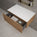 Raffinata Single Drawer Countertop Vanity Unit - Oak 800mm