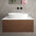 Raffinata Single Drawer Countertop Vanity Unit - Walnut 800mm