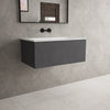 Raffinata One Drawer Vanity Unit With Beyondstone Basin - Dark Concrete 800mm image