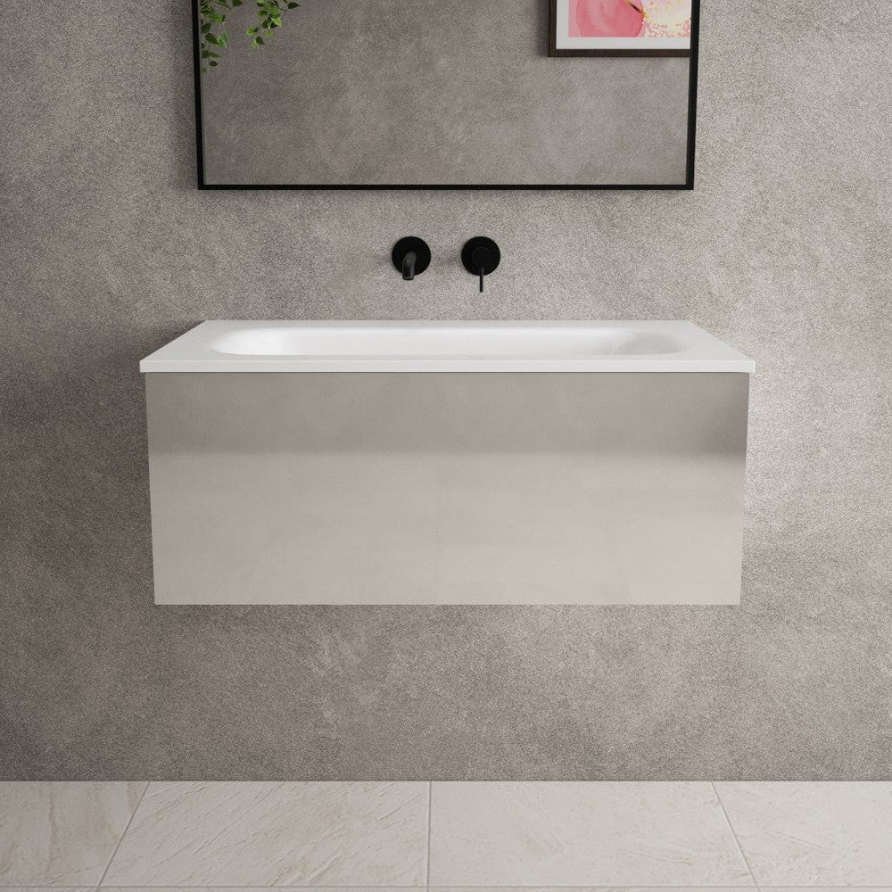 Raffinata One Drawer Vanity Unit With Beyondstone Basin - Gloss Cashmere 800mm image