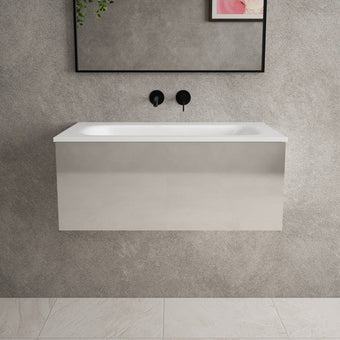 Raffinata One Drawer Vanity Unit With Beyondstone Basin - Gloss Cashmere 800mm