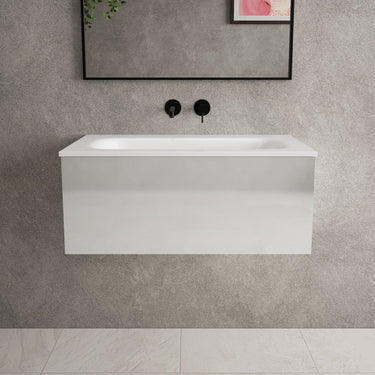 Raffinata One Drawer Vanity Unit With Beyondstone Basin - Gloss Dove 800mm