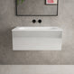 Raffinata One Drawer Vanity Unit With Beyondstone Basin - Gloss Dove 800mm image