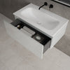 Raffinata One Drawer Vanity Unit With Beyondstone Basin - Gloss Dove 800mm image