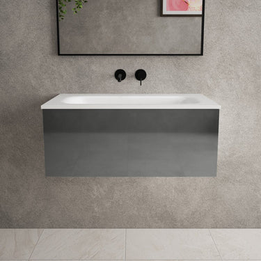 Raffinata One Drawer Vanity Unit With Beyondstone Basin - Gloss Dust 800mm