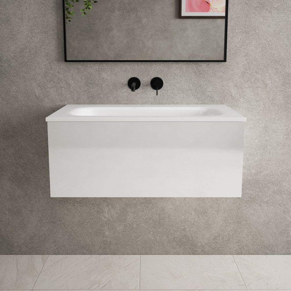 Raffinata One Drawer Vanity Unit With Beyondstone Basin - Gloss White 800mm