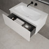 Raffinata One Drawer Vanity Unit With Beyondstone Basin - Gloss White 800mm image