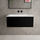 Raffinata One Drawer Vanity Unit With Beyondstone Basin - Matt Black 800mm image