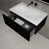 Raffinata One Drawer Vanity Unit With Beyondstone Basin - Matt Black 800mm image